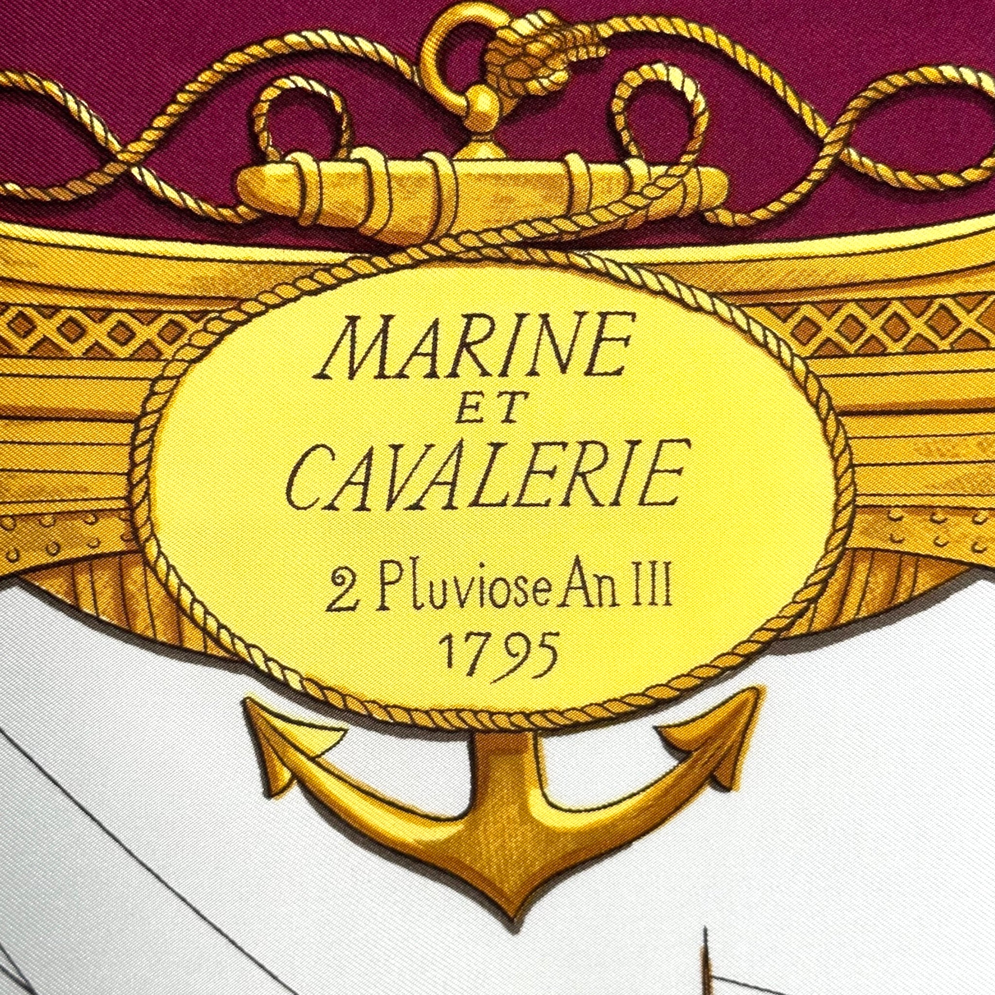 Marine et Cavalerie - FOULARD HERMES 90 CM