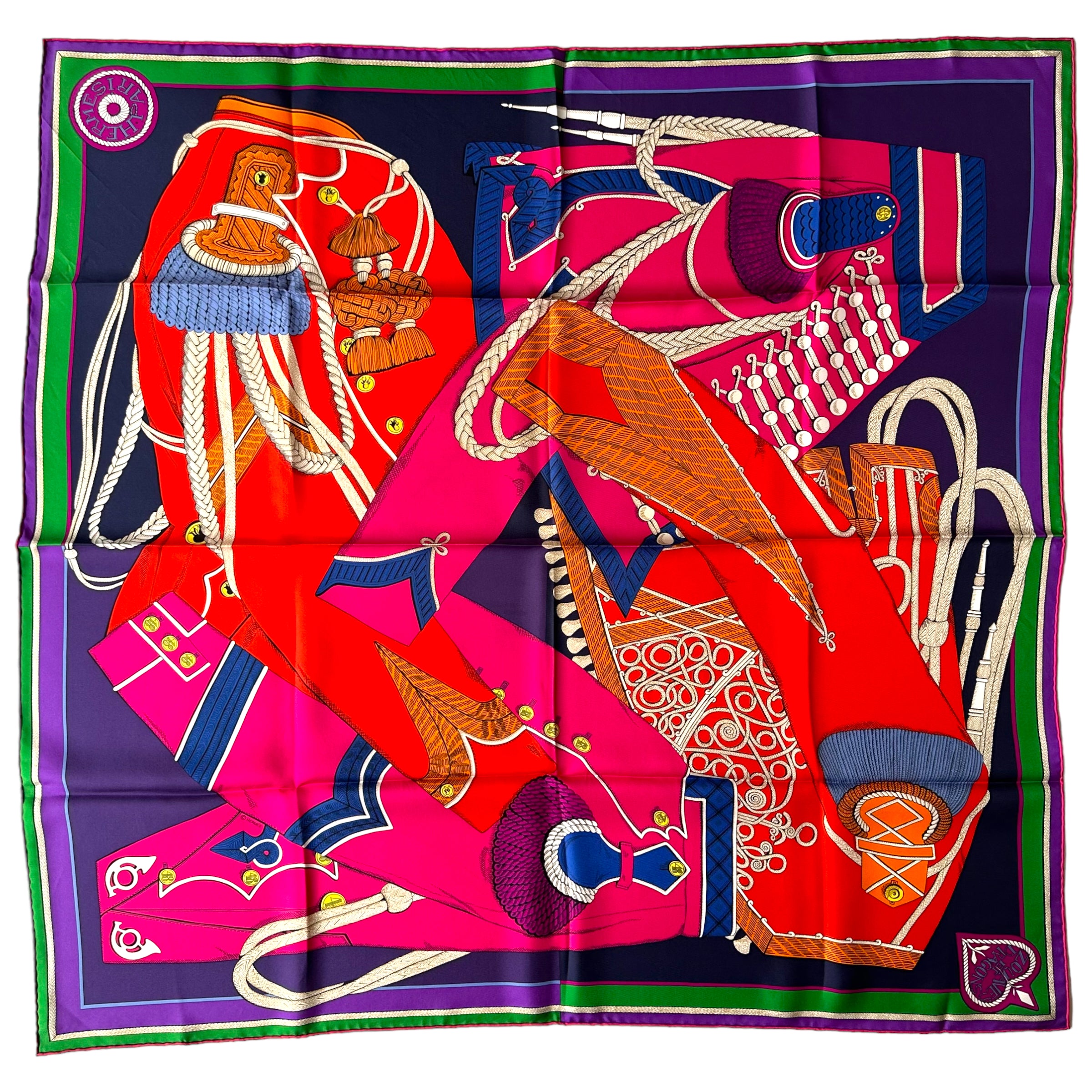 Zouaves et dragons - FOULARD HERMES 90 cm