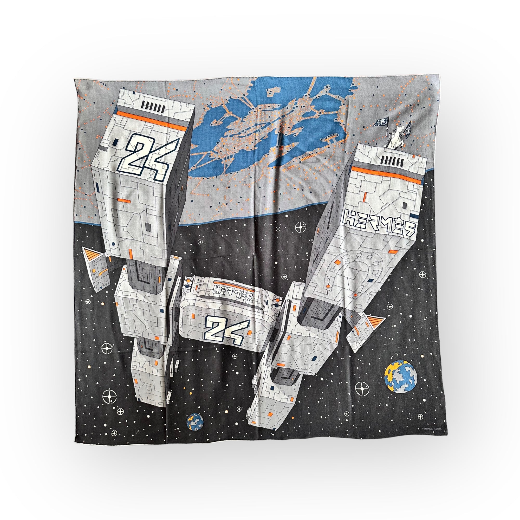 Hermès Odyssey - FOULARD HERMES 100 CM - CACHEMIRE & SOIE