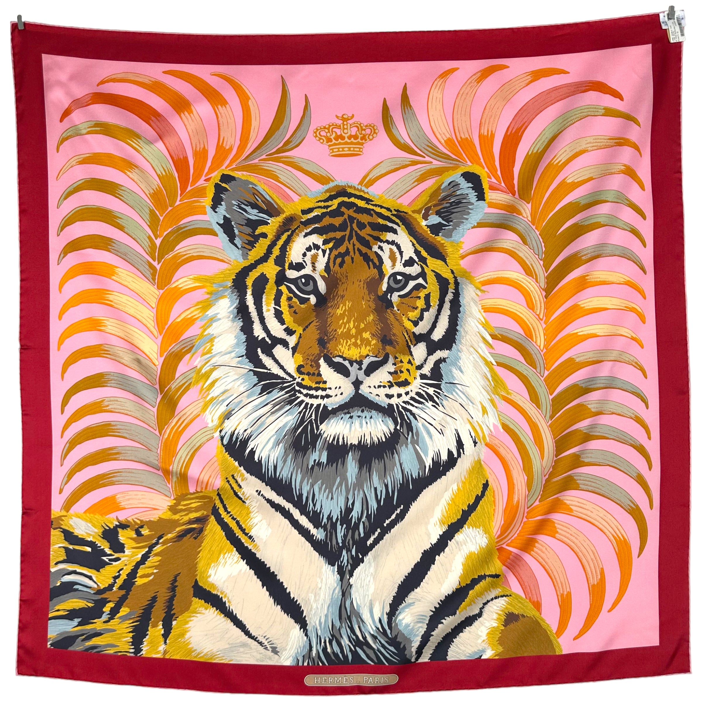 Tigre royal - FOULARD HERMES 90 cm - DOUBLE FACE