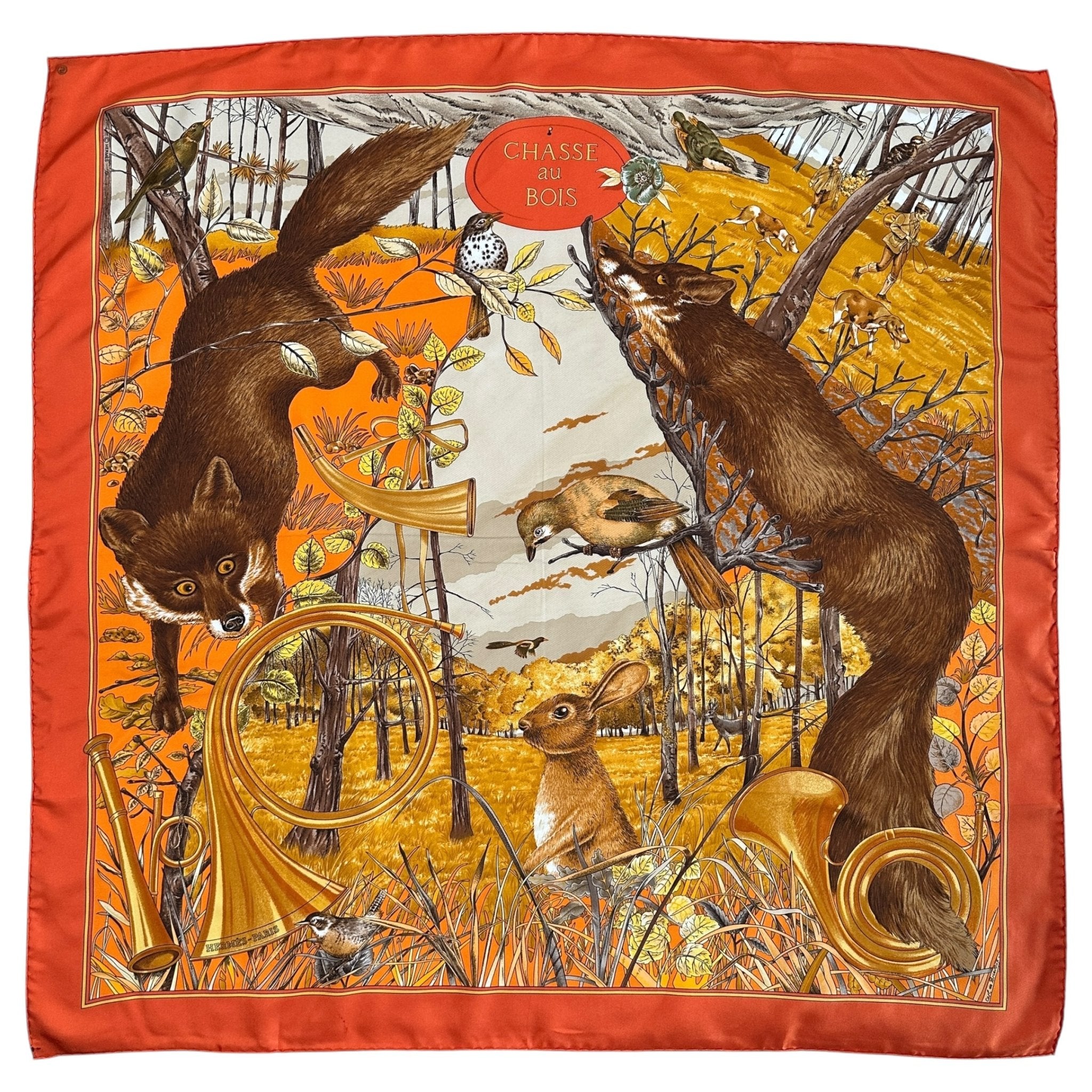 Chasse au bois - FOULARD HERMES 90 CM