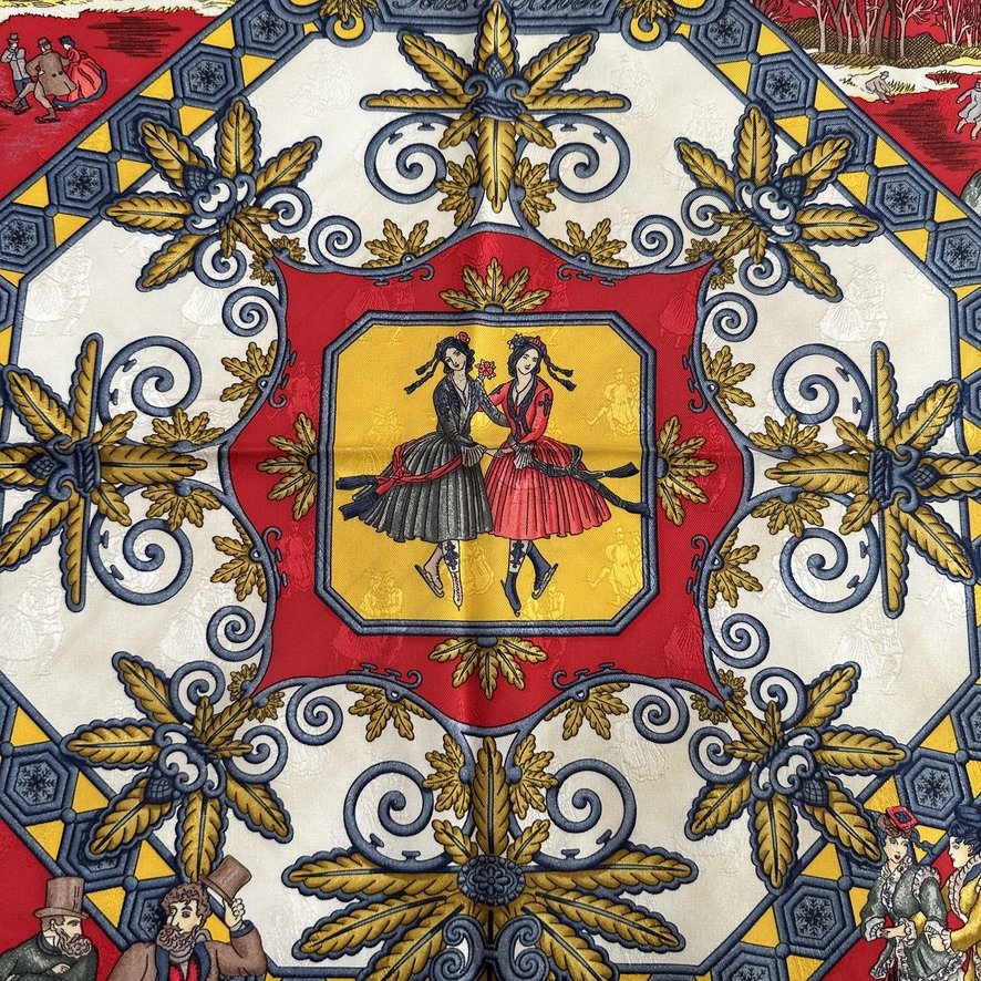 Joies d'hiver - FOULARD HERMES 90 CM