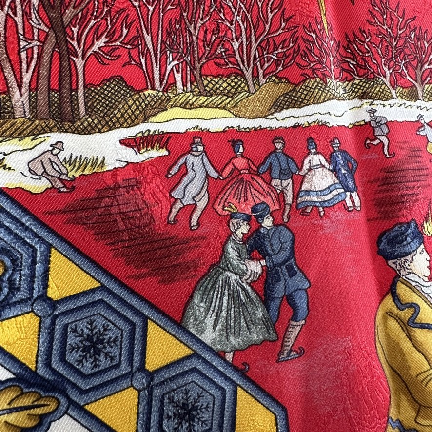 Joies d'hiver - FOULARD HERMES 90 CM