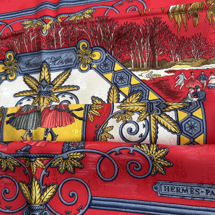 Joies d'hiver - FOULARD HERMES 90 CM