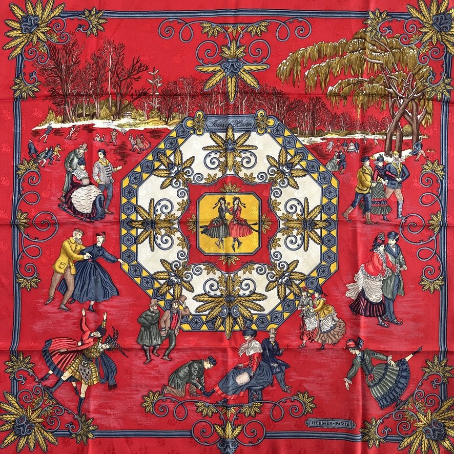 Joies d'hiver - FOULARD HERMES 90 CM