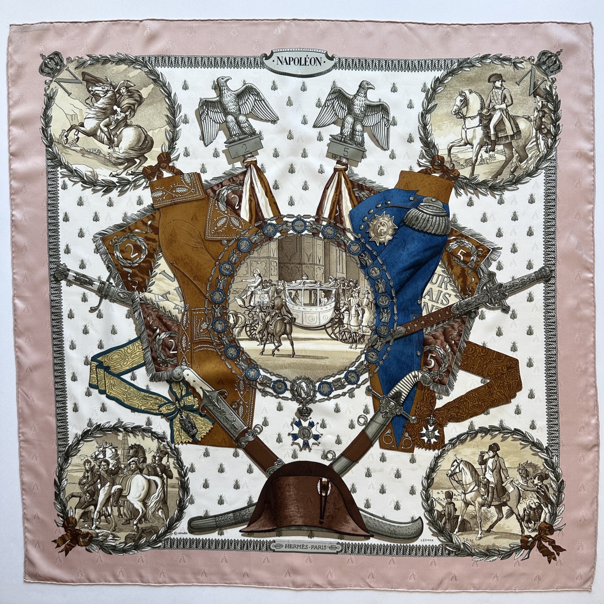 Napoléon -FOULARD HERMES 90 CM