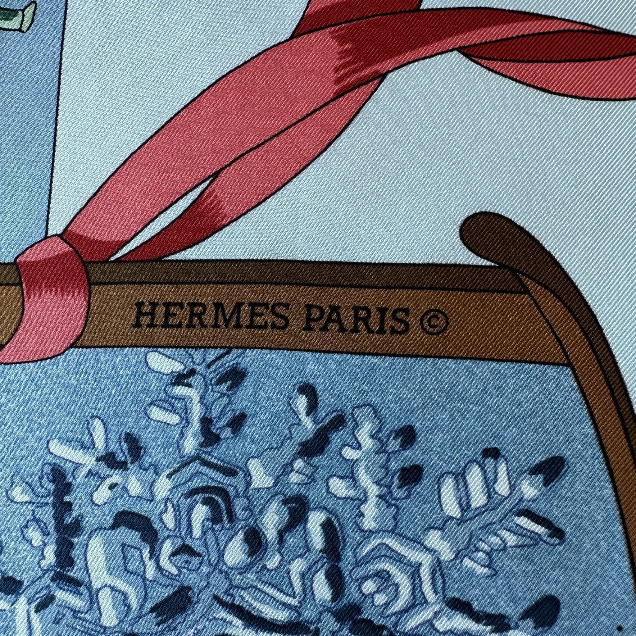 Neige d'antan - FOULARD HERMES 90 CM