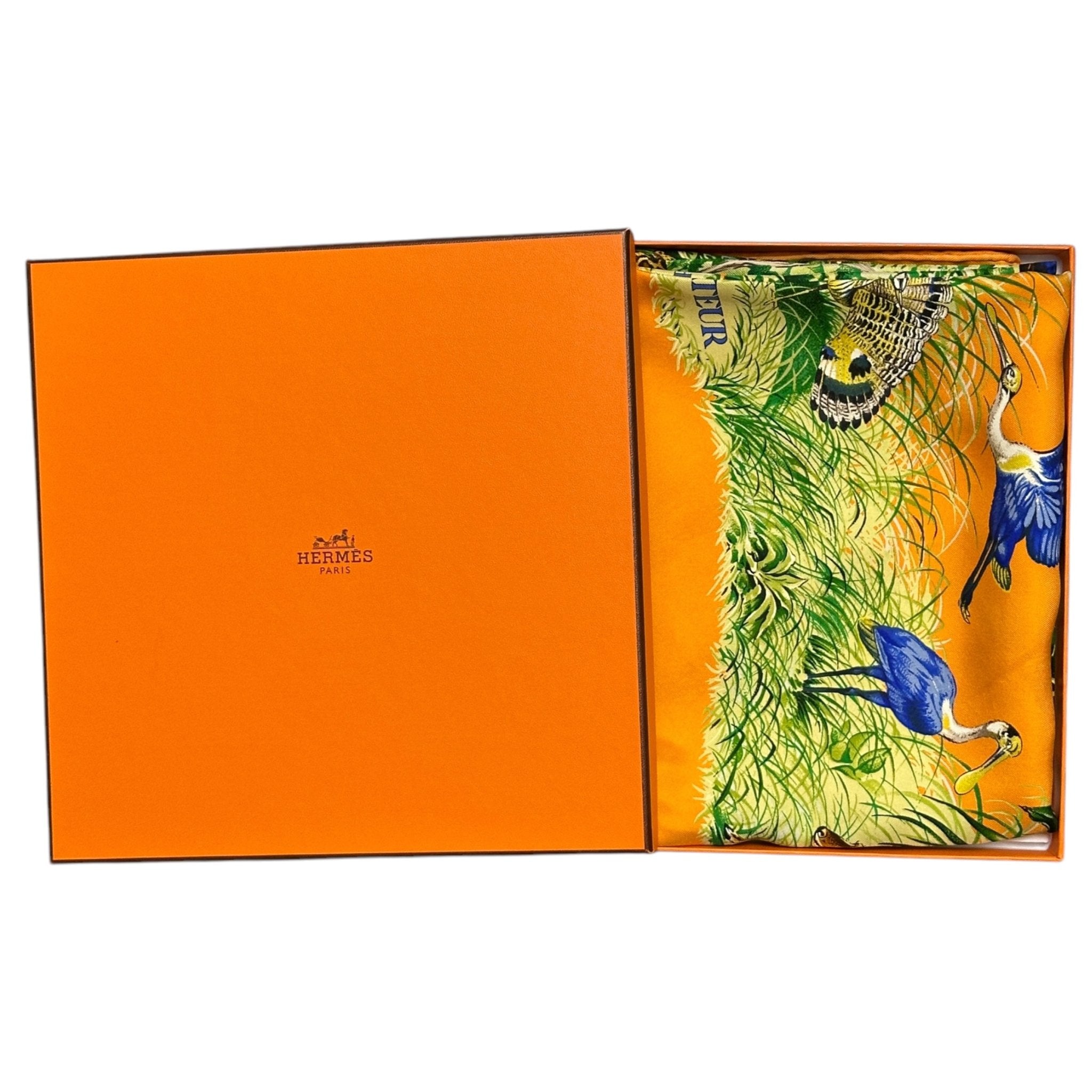 foulard hermes carre equateur dans sa boite orange