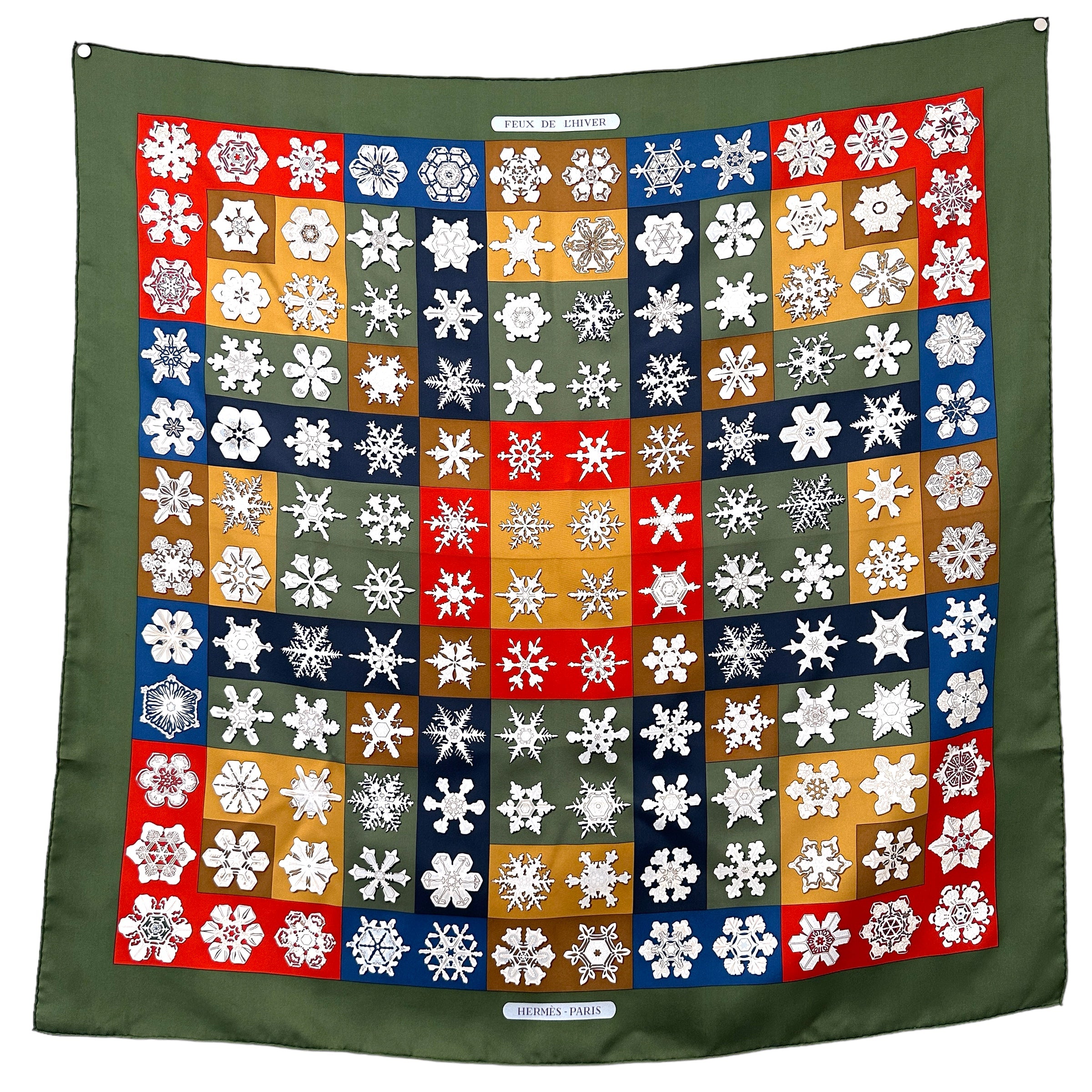 foulard-hermes-feux-de-l-hiver-coulaur-kaki