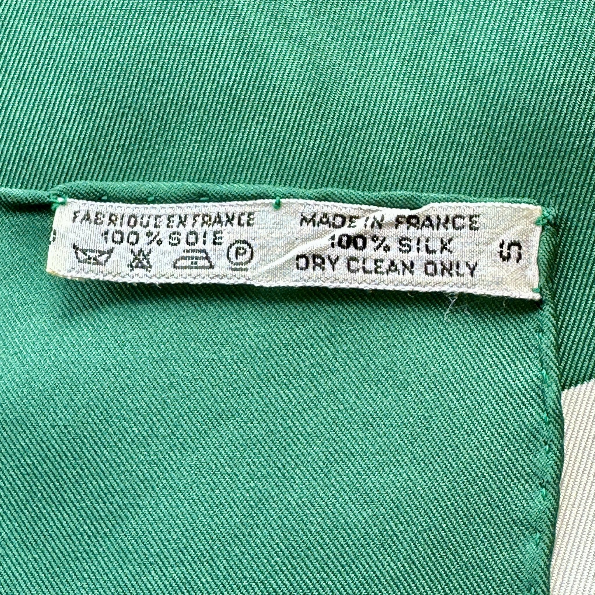 Étiquette de composition Hermès – 100% soie, made in France