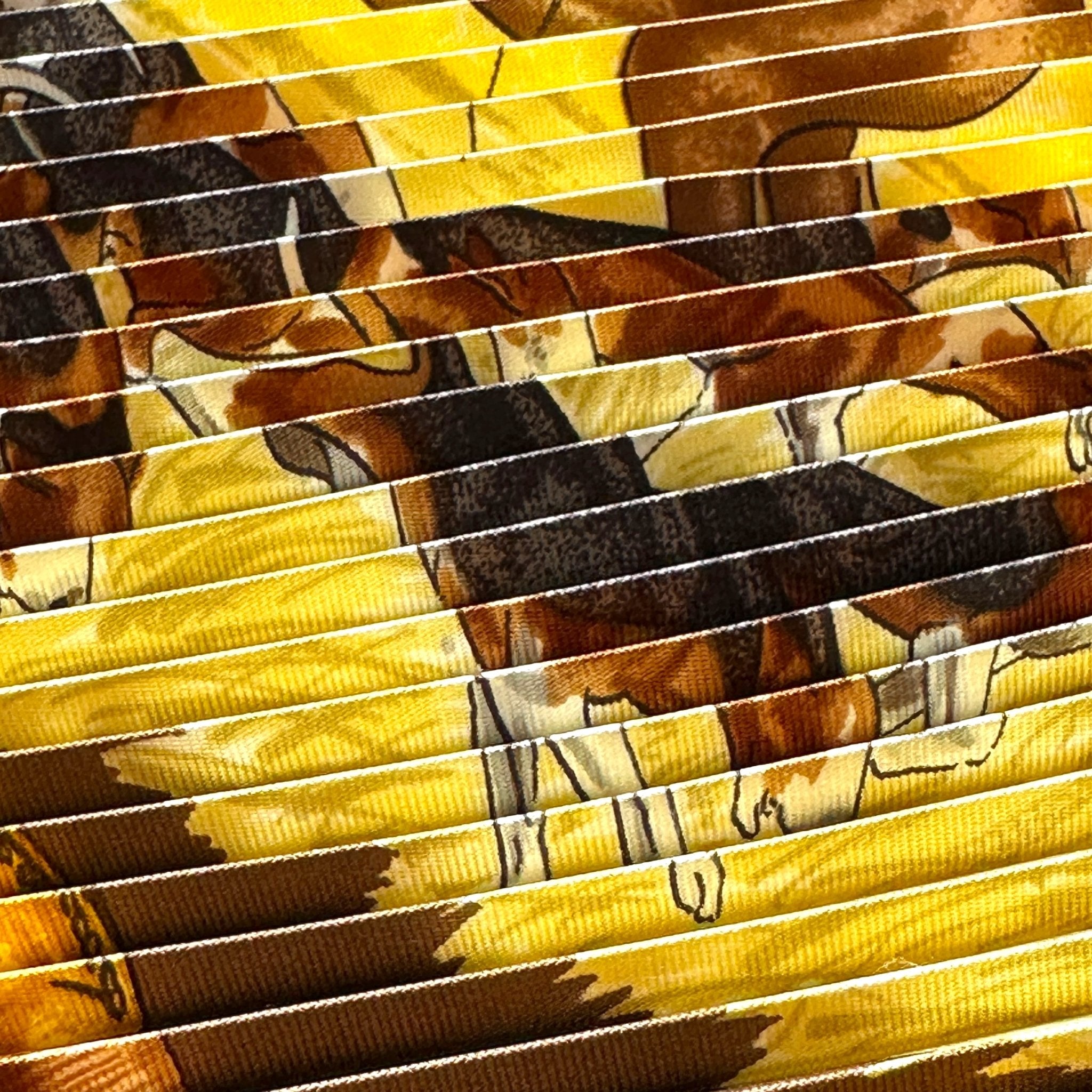 Texture plissée du foulard en gros plan – effet tridimensionnel