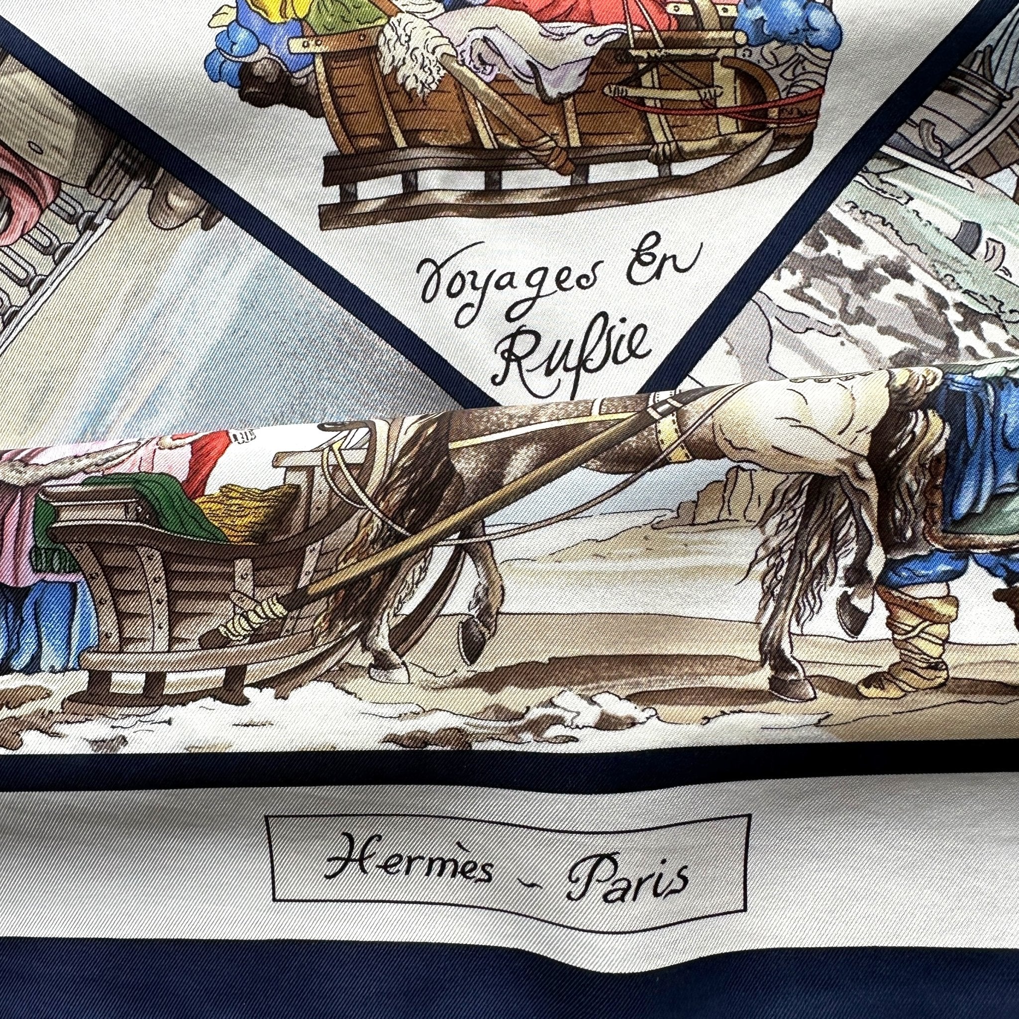 Deuxième vue générale du carré Hermès, motif traîneaux russes