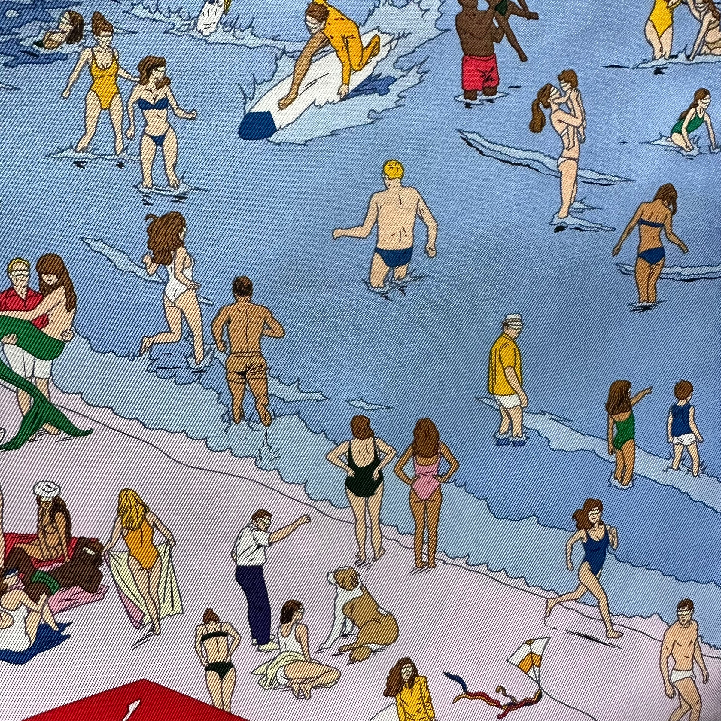 On the beach - FOULARD HERMES 90 cm