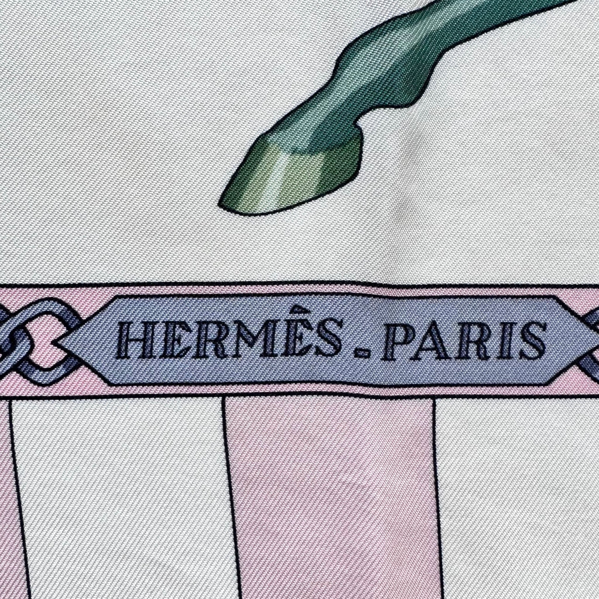 SHOCKS IN FEATHER - Hermès scarf 90 cm