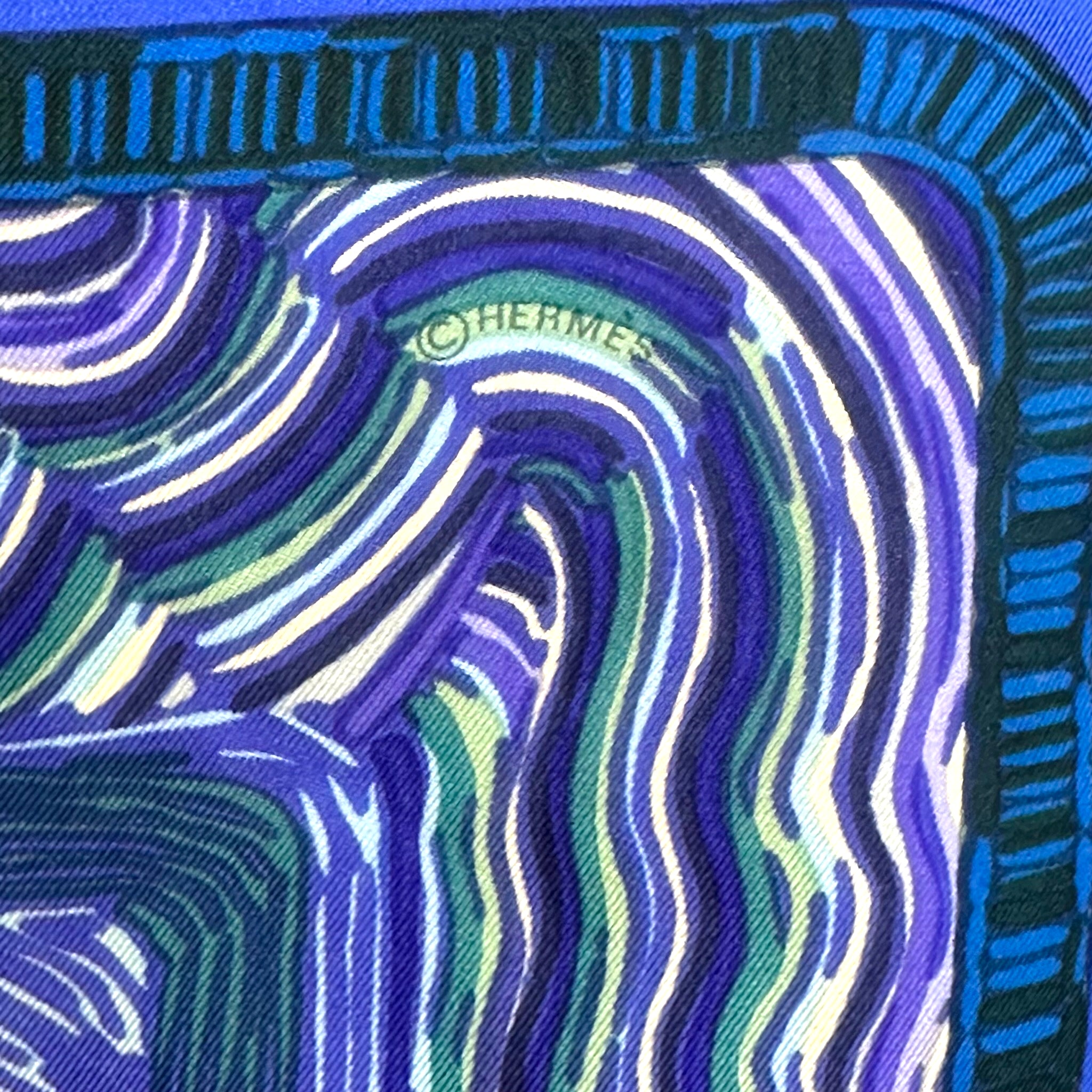Marine naïve - FOULARD HERMES 90 cm