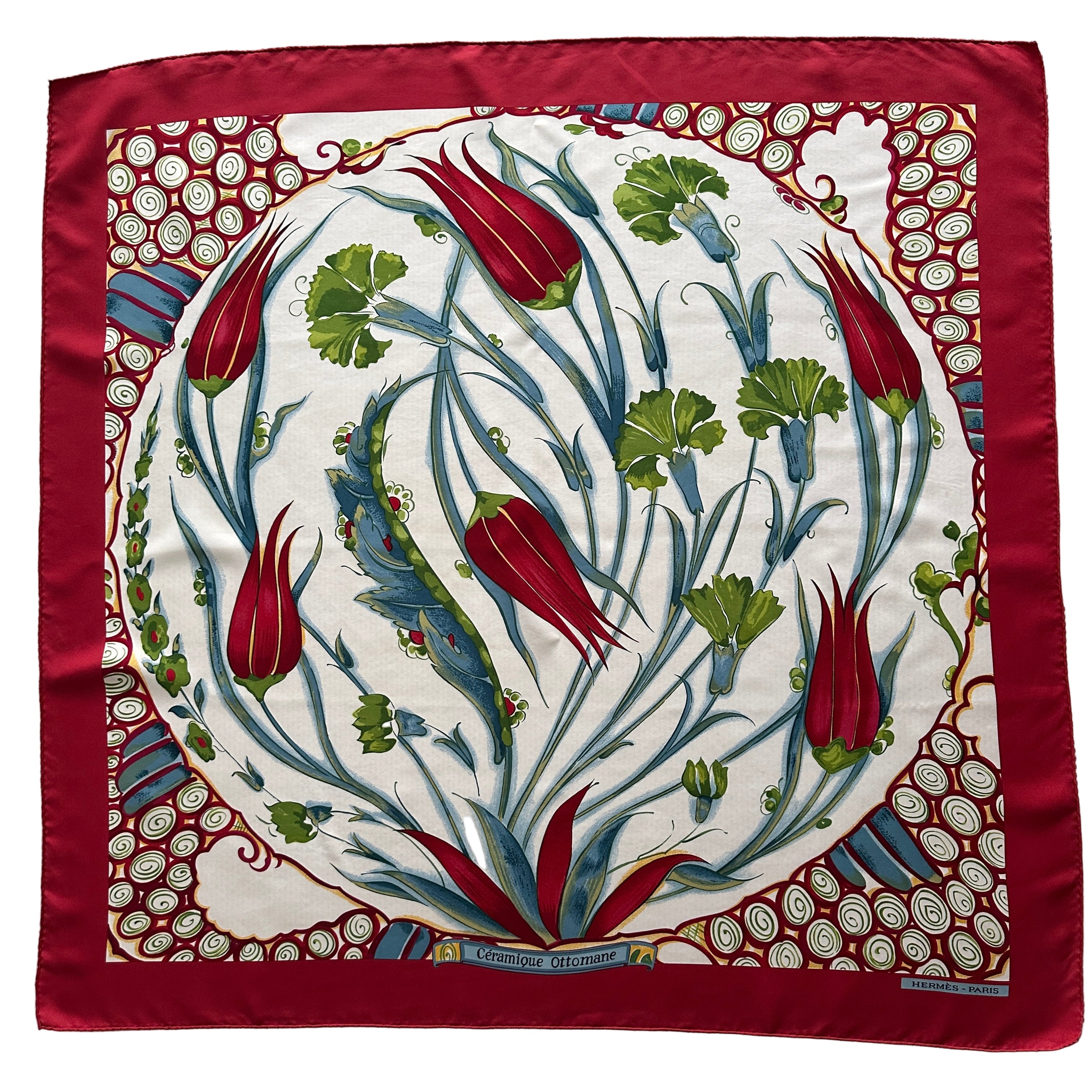 Foulard Hermès 90 cm - Céramique Ottomane - Laurence Bourthoumieux (2001)