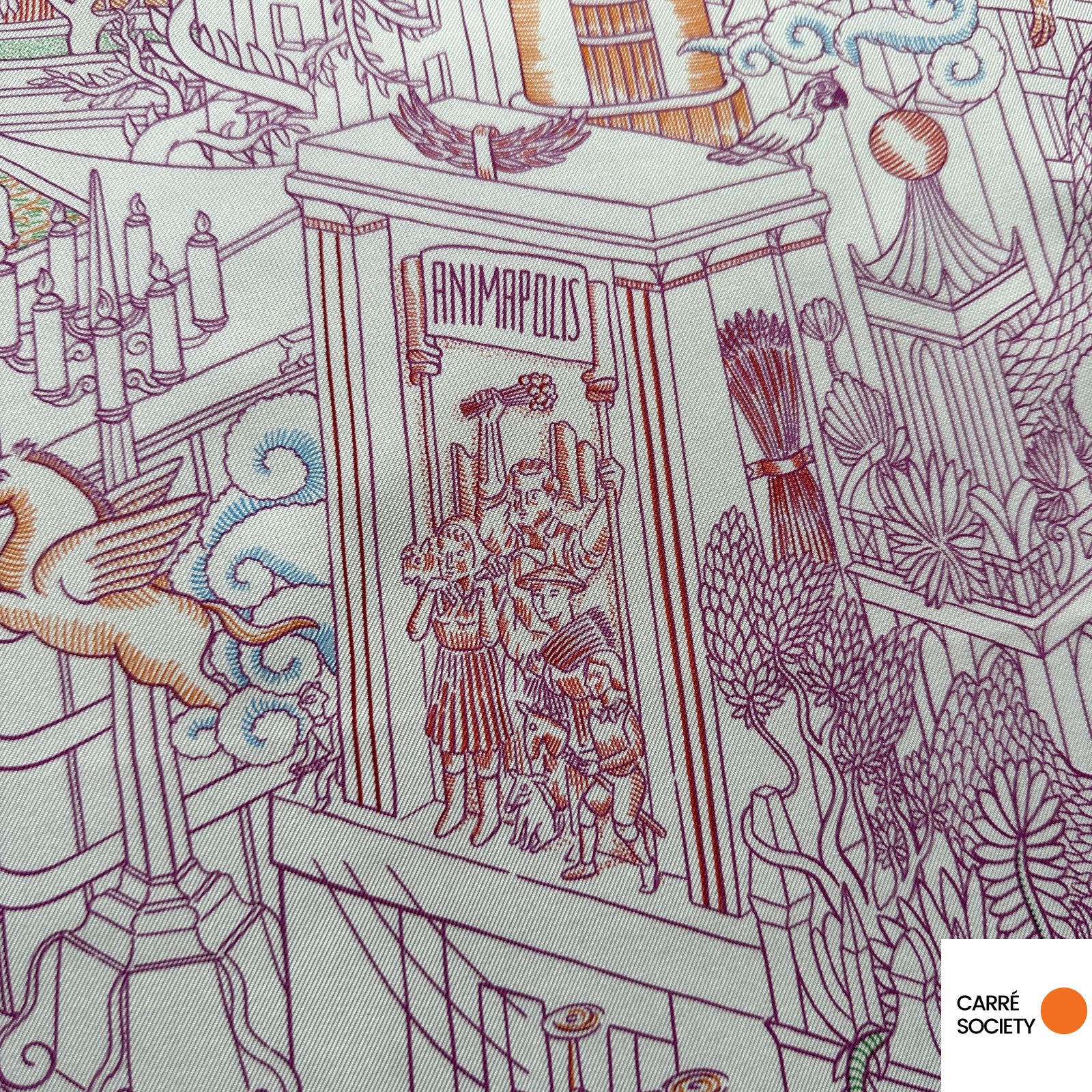 Titre du foulard "Animapolis" intégré à la composition