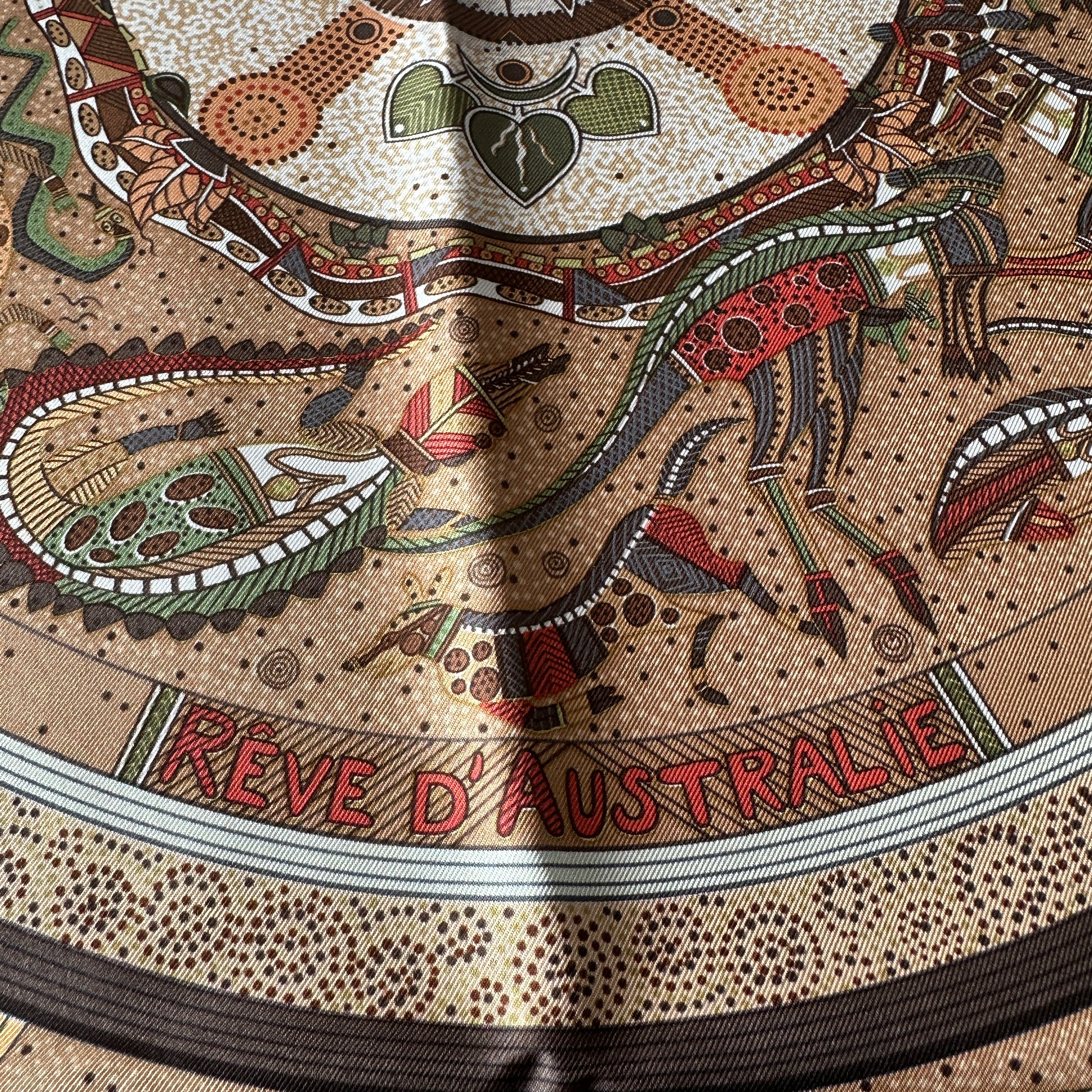 Rêve d'Australie - FOULARD HERMES 90CM